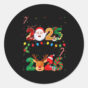 Happy New Year 2026 Goodbye 2025 Hello 2026 Men Wo Classic Round Sticker