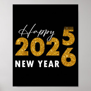 Happy New Year 2026 Goodbye 2025 Hello 2026 Poster