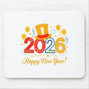 Happy New Year 2026 Holiday Party Family Celebrati Mouse Mat