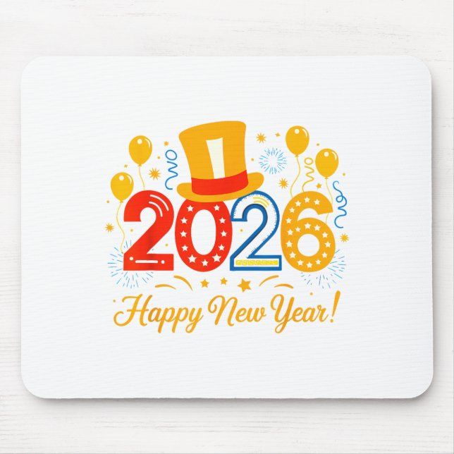Happy New Year 2026 Holiday Party Family Celebrati Mouse Mat (Front)