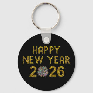 Happy New Year 2026 Key Ring