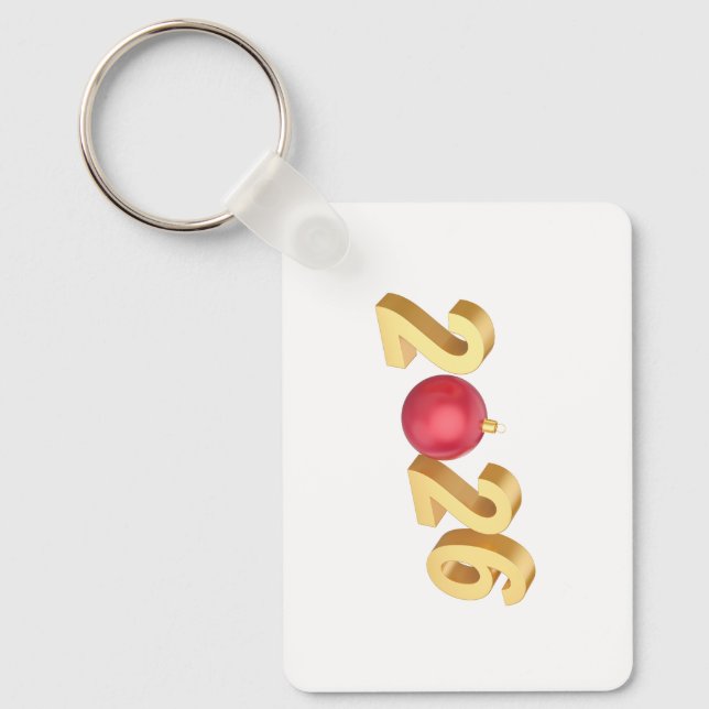 Happy New Year 2026 Key Ring (Front)