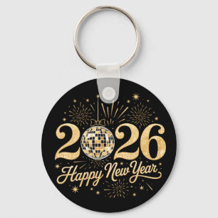 Happy New Year 2026 Key Ring