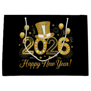 Happy  New Year 2026 Large Gift Bag