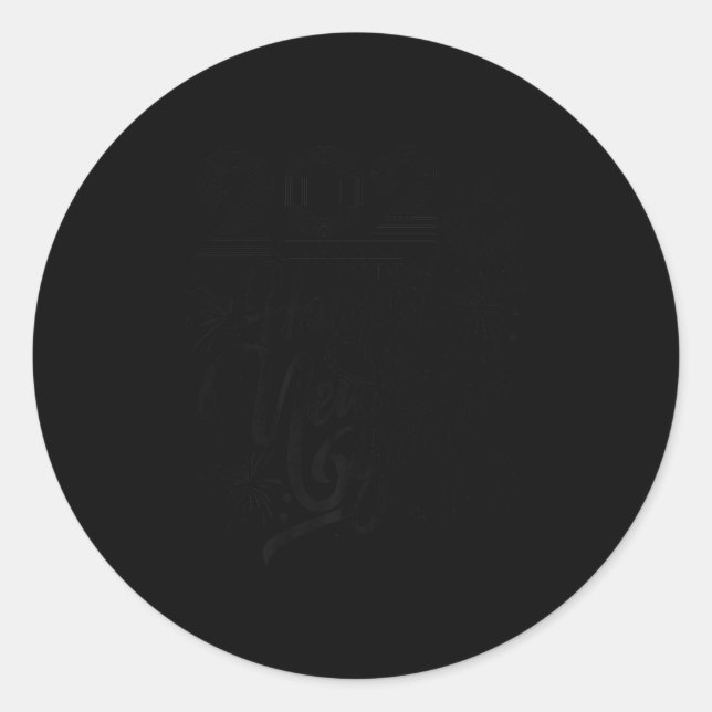 Happy New Year 2026 Loading Fireworks Party Premiu Classic Round Sticker (Front)