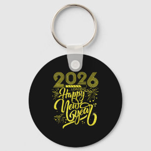 Happy New Year 2026 Loading Fireworks Party Premiu Key Ring