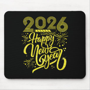Happy New Year 2026 Loading Fireworks Party Premiu Mouse Mat