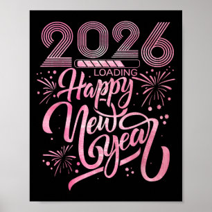 Happy New Year 2026 Loading Fireworks  Poster