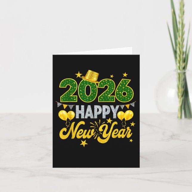 Happy New Year 2026 Matching Family  Card (Front)