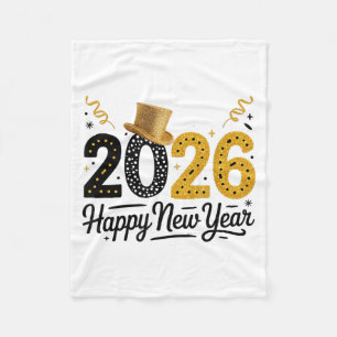 Happy New Year 2026 Matching Family Friends Fleece Blanket