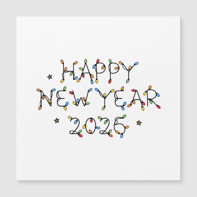 Happy New Year 2026 Minimalist Design (Front)