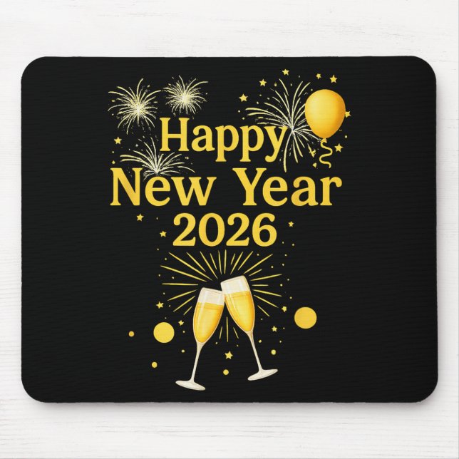 Happy New Year 2026  Mouse Mat (Front)