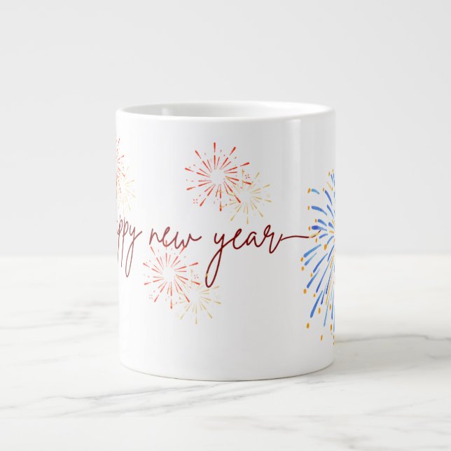Happy New Year 2026 Mug – Fireworks & Celebration (Front)