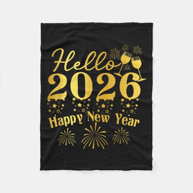 Happy New Year 2026 New Year Party Family Friends  Fleece Blanket (Front)