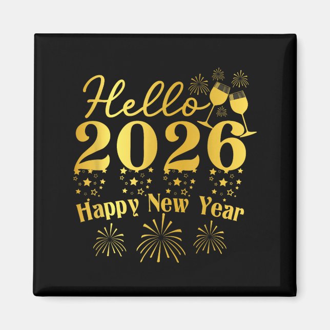Happy New Year 2026 New Year Party Family Friends  Magnet (Front)