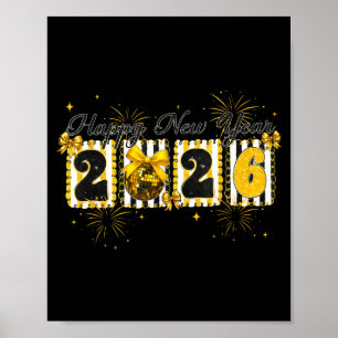 Happy New Year 2026 New Year Party Friends Family Poster