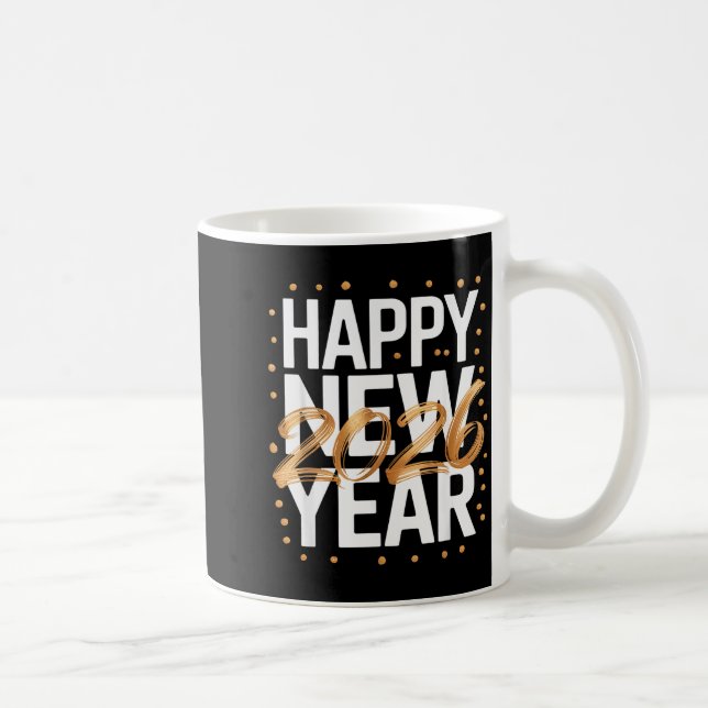 Happy New Year 2026 New Years Eve  Coffee Mug (Right)