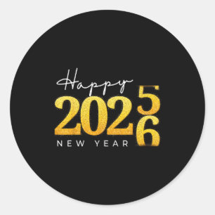 Happy New Year 2026 New Year's Eve Countdown Party Classic Round Sticker