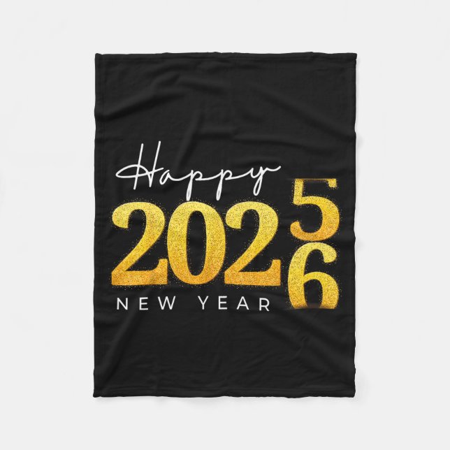 Happy New Year 2026 New Year's Eve Countdown Party Fleece Blanket (Front)