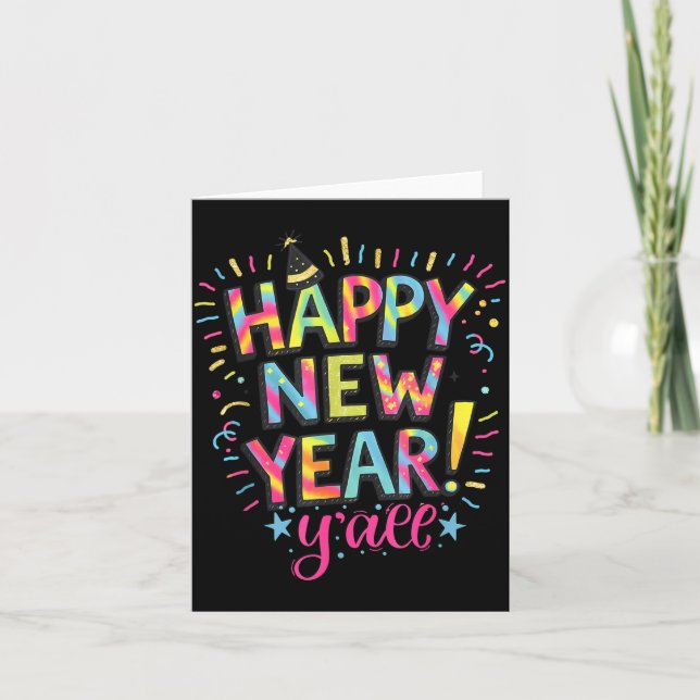 Happy New Year 2026 New Years Eve Party Countdown  Card (Front)