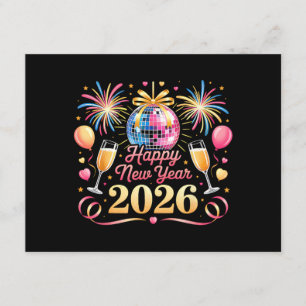 Happy New Year 2026 New Years Eve Party Countdown  Enclosure Card