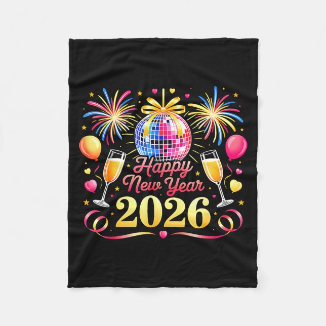 Happy New Year 2026 New Years Eve Party Countdown  Fleece Blanket (Front)