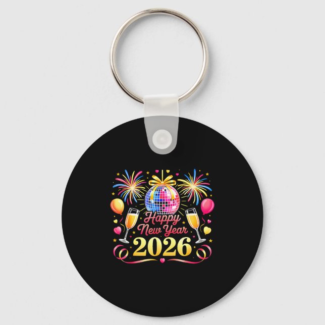 Happy New Year 2026 New Years Eve Party Countdown  Key Ring (Front)