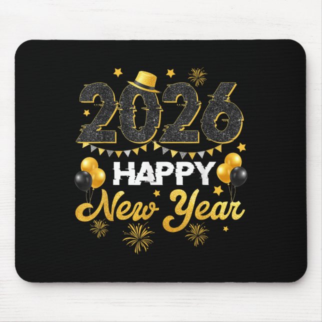 Happy New Year 2026 New Year's Eve Party Countdown Mouse Mat (Front)