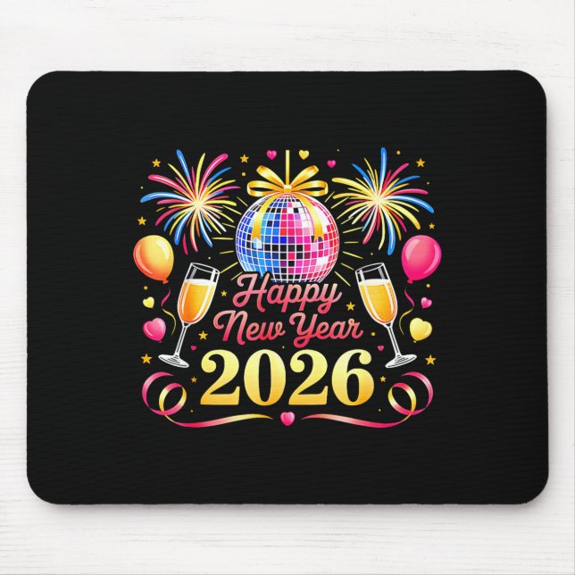 Happy New Year 2026 New Years Eve Party Countdown  Mouse Mat (Front)