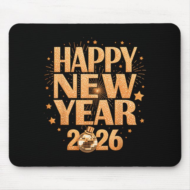 Happy New Year 2026 New Years Eve Party Countdown  Mouse Mat (Front)