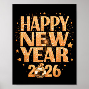 Happy New Year 2026 New Years Eve Party Countdown  Poster