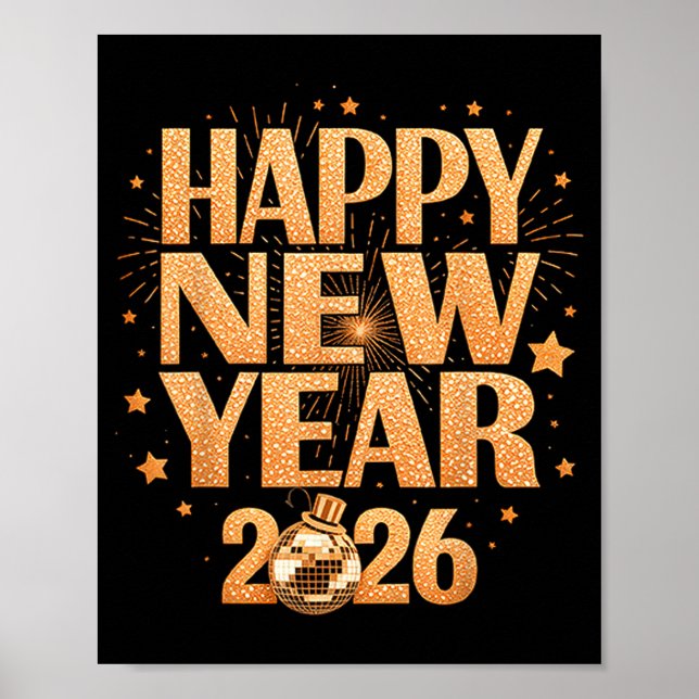 Happy New Year 2026 New Years Eve Party Countdown  Poster (Front)