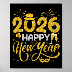 Happy New Year 2026 New Years Eve Party Countdown  Poster