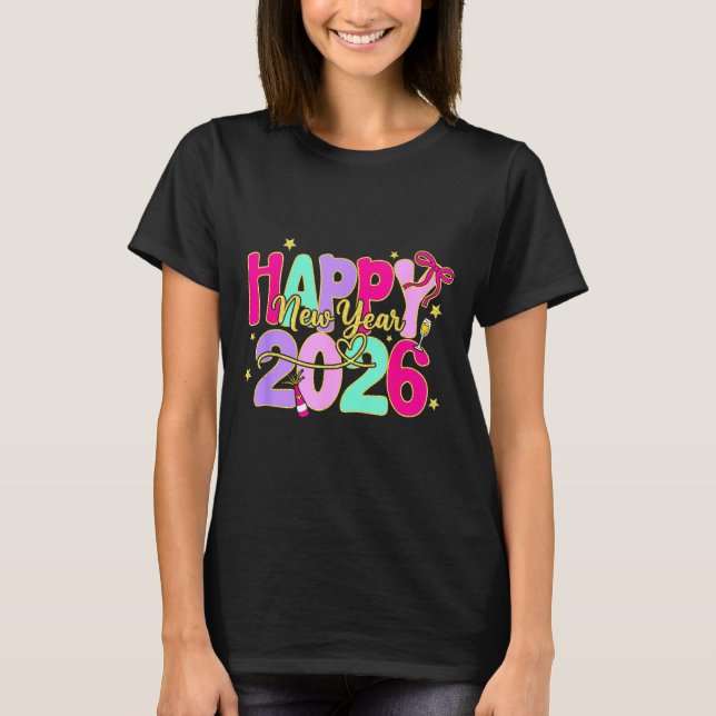 Happy New Year 2026 New Years Eve Party Family Mat T-Shirt (Front)