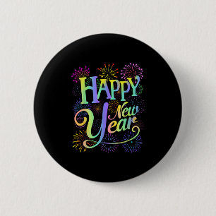 Happy New Year 2026 New Year's Eve Party Matching  6 Cm Round Badge
