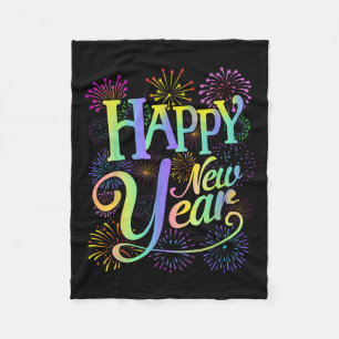 Happy New Year 2026 New Year's Eve Party Matching  Fleece Blanket