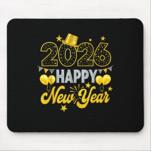 Happy New Year 2026 New Years Eve Party Mouse Mat