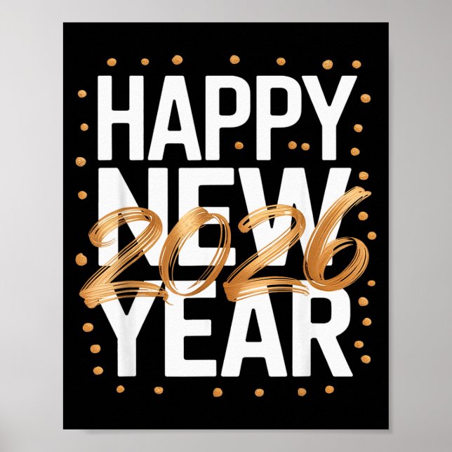 Happy New Year 2026 New Years Eve  Poster (Front)