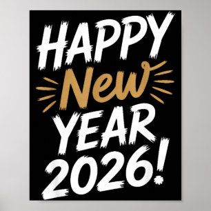 Happy New Year 2026 New Years Eve Poster