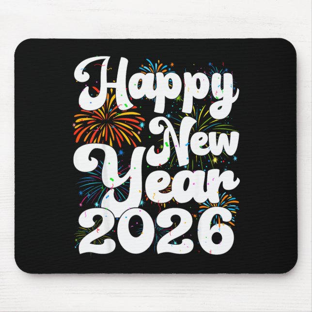 Happy New Year 2026 Nye Fireworks Cool New Years E Mouse Mat (Front)