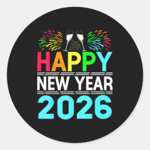 Happy New Year 2026 Nye Party - Funny New Years Ev Classic Round Sticker