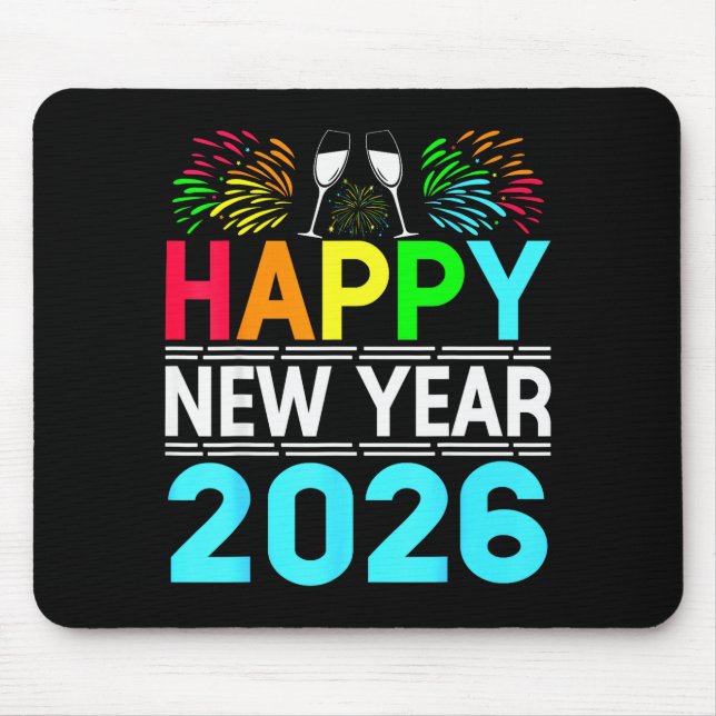 Happy New Year 2026 Nye Party - Funny New Years Ev Mouse Mat (Front)