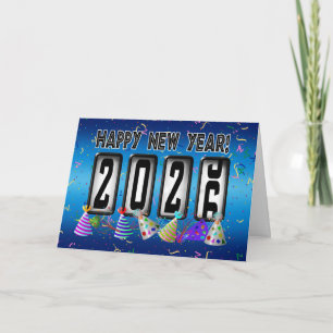 Happy New Year 2026 Odometer Holiday Card
