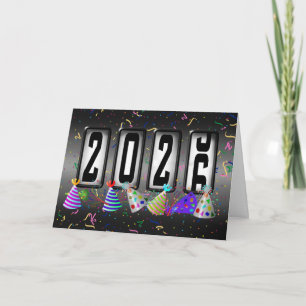 Happy New Year 2026 Odometer Holiday Card