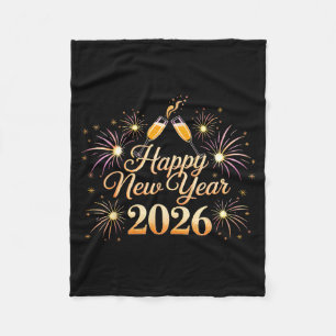 Happy New Year 2026 Party  Fleece Blanket