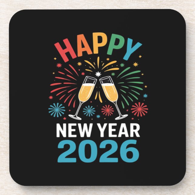 Happy New Year 2026 Party Funny New Years Eve 2026 Coaster (Front)