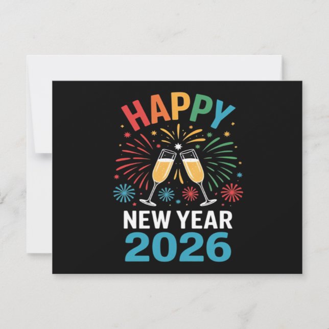 Happy New Year 2026 Party Funny New Years Eve 2026 Holiday Card (Front)