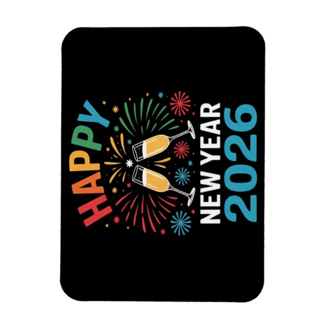 Happy New Year 2026 Party Funny New Years Eve 2026 Magnet (Vertical)