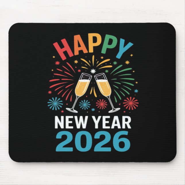 Happy New Year 2026 Party Funny New Years Eve 2026 Mouse Mat (Front)