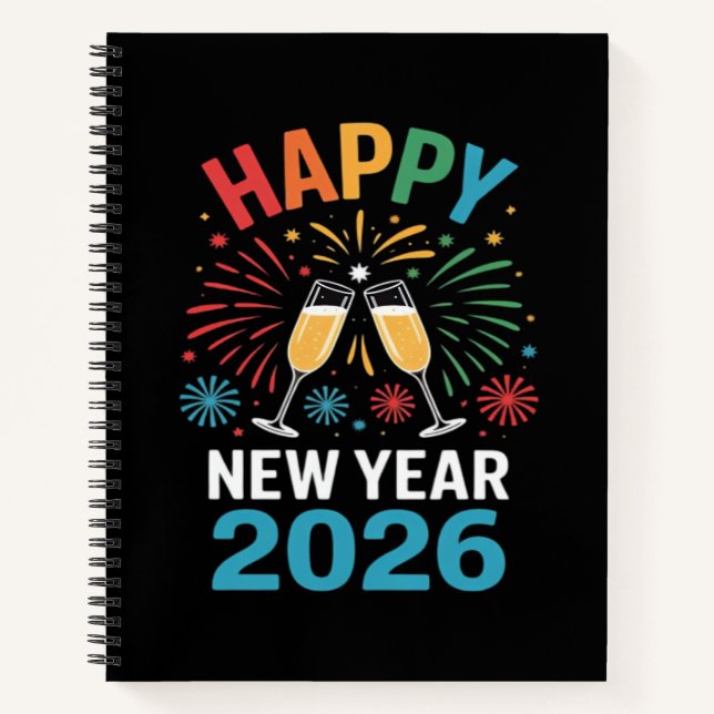 Happy New Year 2026 Party Funny New Years Eve 2026 Notebook (Front)